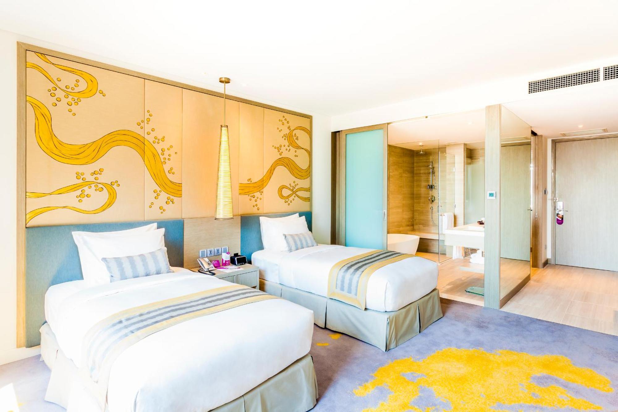 Chambre Lits Jumeaux Standard avec Vue sur la Piscine